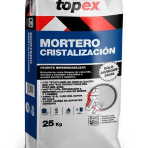 Mortero Cristalización Topex Gris 25 Kg