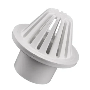 Rejilla Cúpula 5 pulg x 4 pulg Plástico Blanco para Tubería 4 pulg