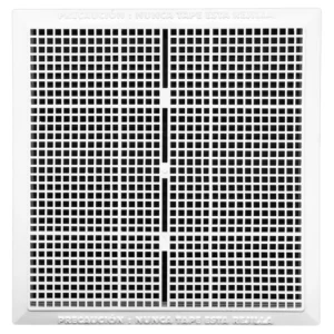 Rejilla De Ventilación Gas Corriente 28X28 Blanca