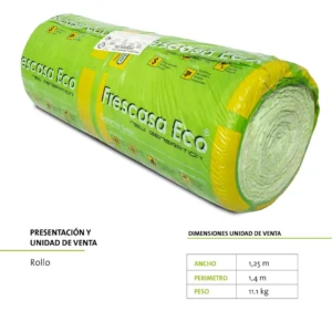 Frescasa Eco Sab Sin Papel 2-1/2Pg 14.6X1.22 (Precortada 18 Laminas 2.438X0.406M)